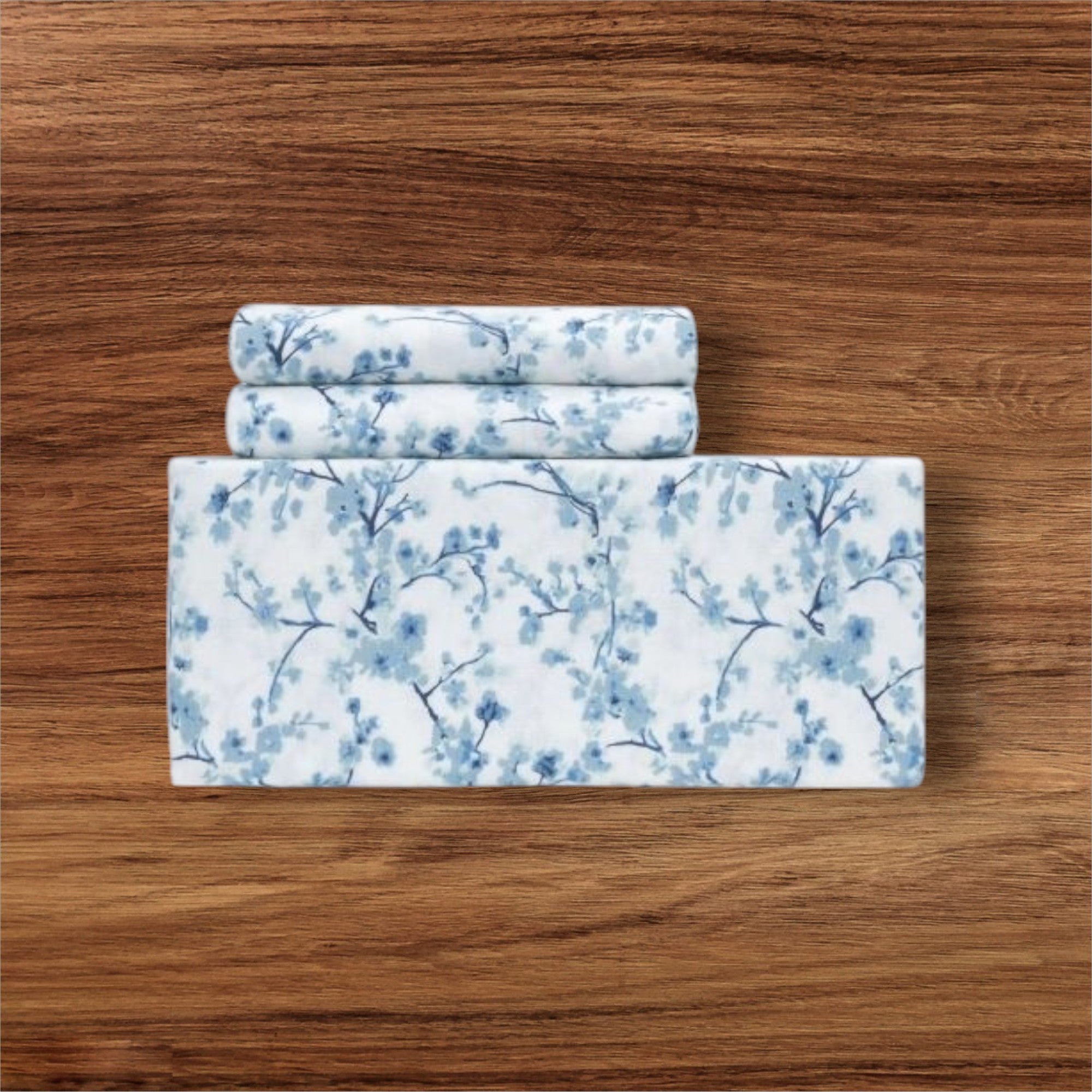 Floral Branches Flannel Sheet Set 03 pieces