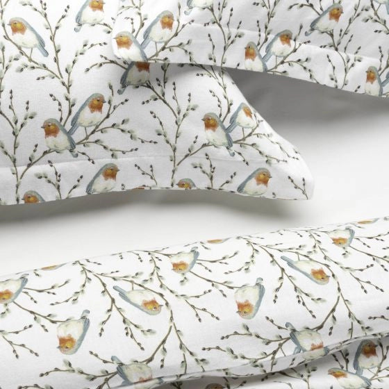 Chickadees Flannel Sheet Set 03 pieces