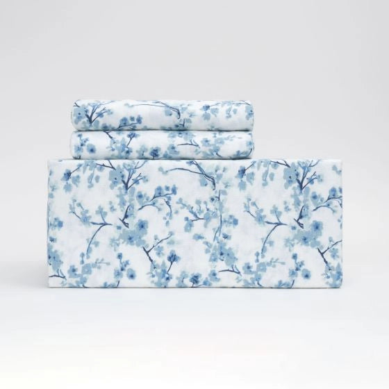 Floral Branches Flannel Sheet Set 03 pieces