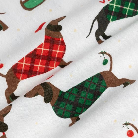 Holiday Dogs Flannel Sheet Set 03 Pieces