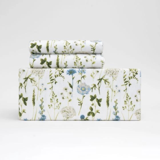 Meadow Floral Flannel Sheet Set 03 pieces