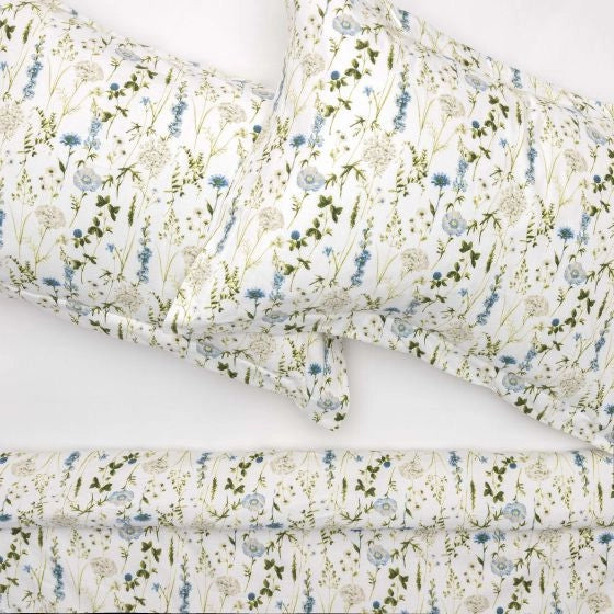 Meadow Floral Flannel Sheet Set 03 pieces