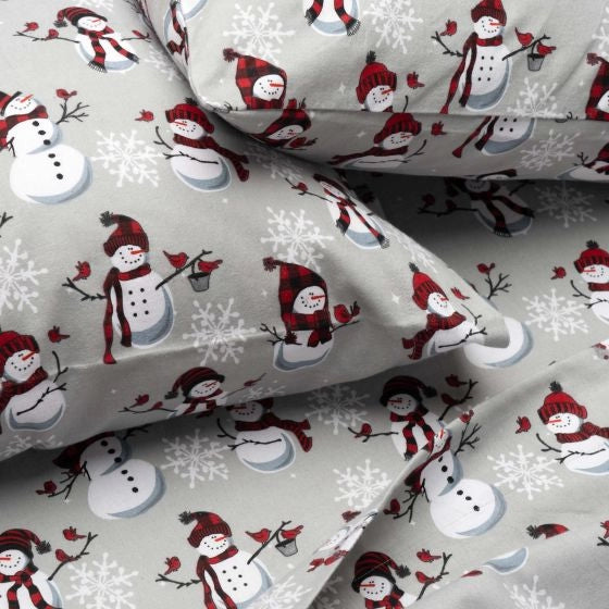 Snowman Flannel Sheet Set 03 pieces