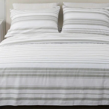 Tonal Stripe Flannel Sheet Set 03 pieces